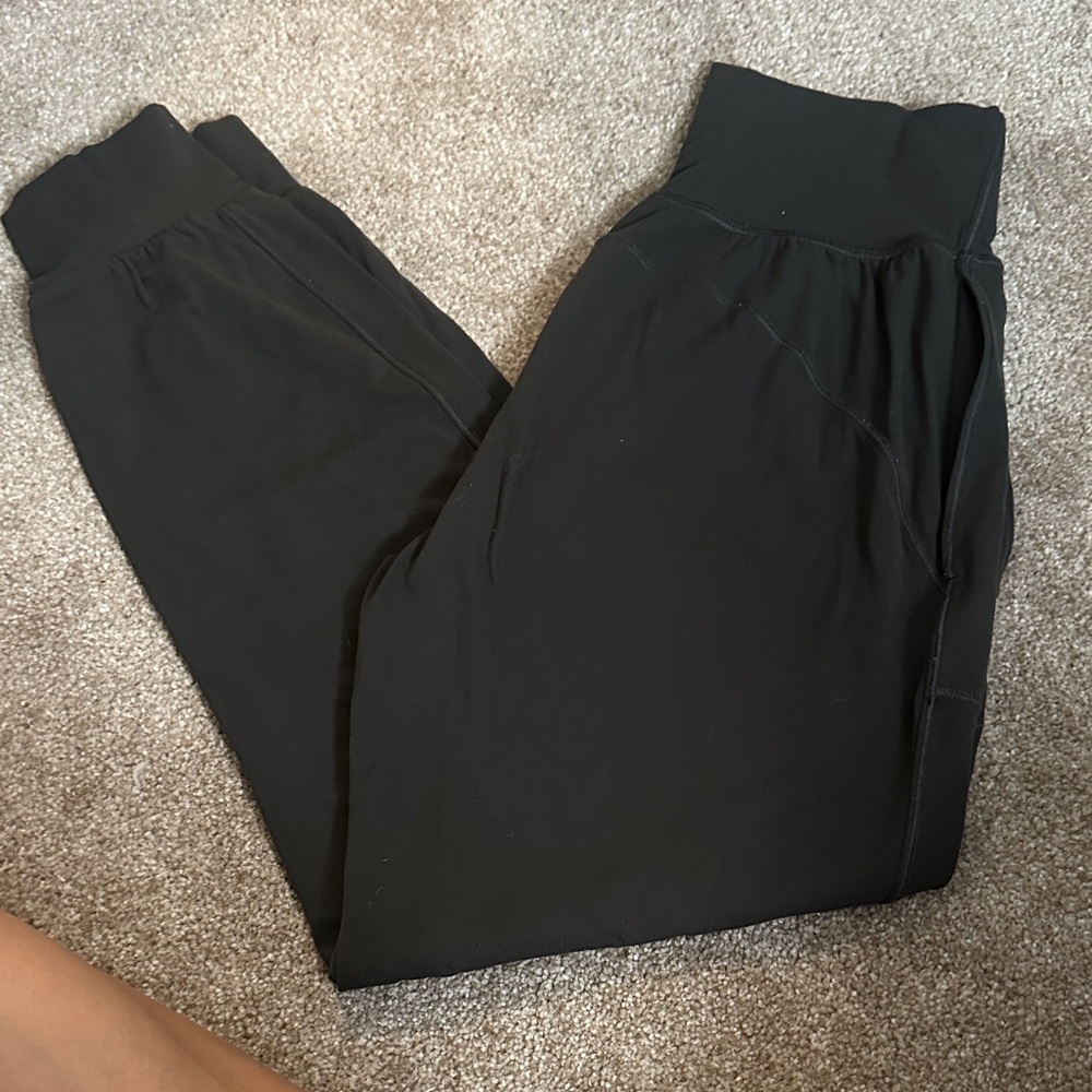 Athleta Dark Grey High-Waist Track Pants